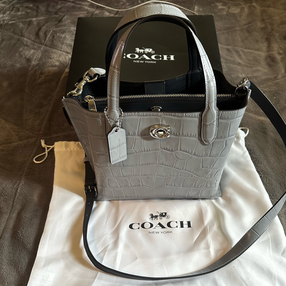 NEW COACH Willow Tote Bag 24 Grey